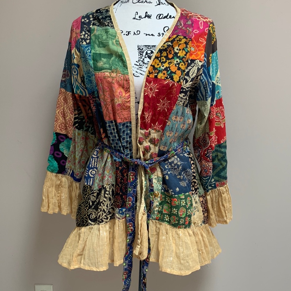 NWT Gypsy Rose Boho Patchwork Cardigan - One Size See Measurements